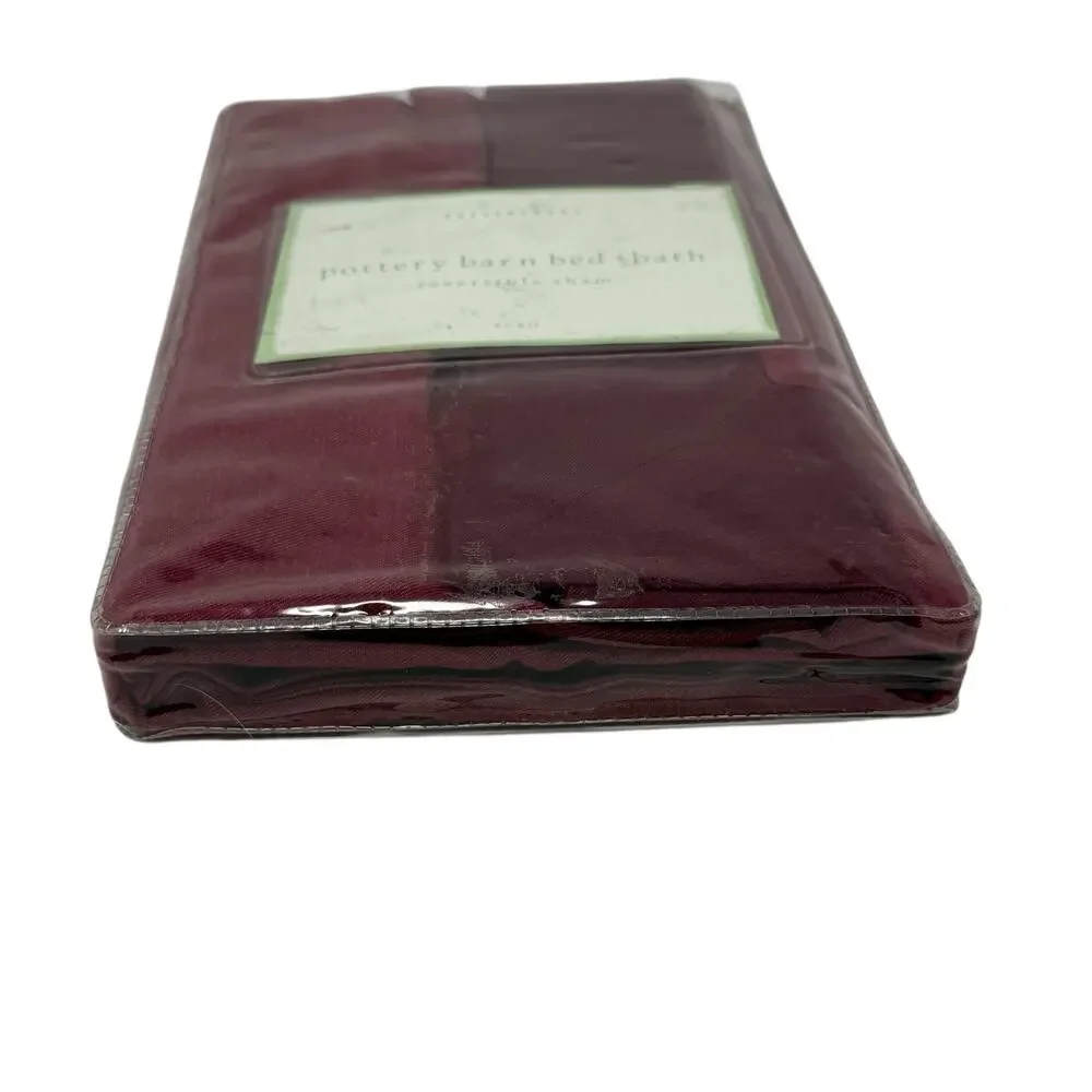 Pottery Barn Bed + Bath Reversible Sham Euro Maroon Burgundy New In Package